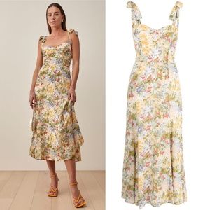 Reformation Nadira Floral Print Dress - countryside